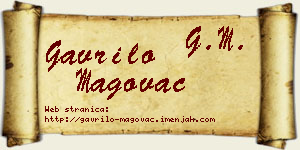 Gavrilo Magovac vizit kartica